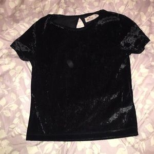 Black velvet shirt